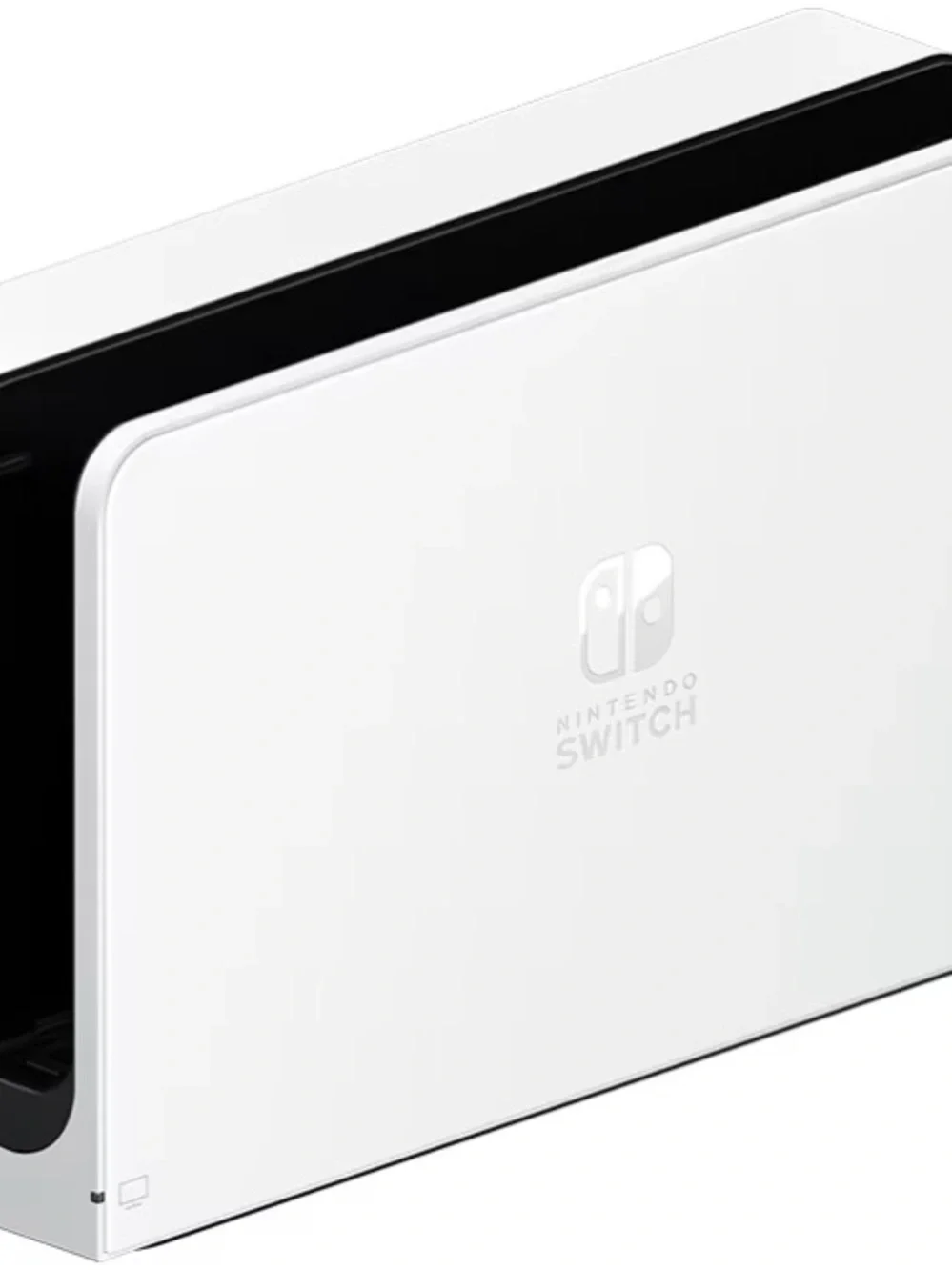 Nintendo OLED Model White Dock with Black Interior